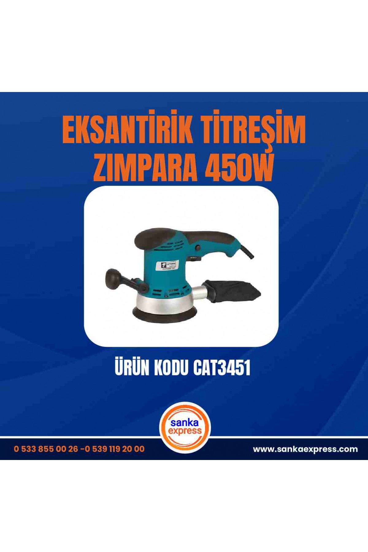 EKSANTİRİK TİTREŞİM ZIMPARA 450W