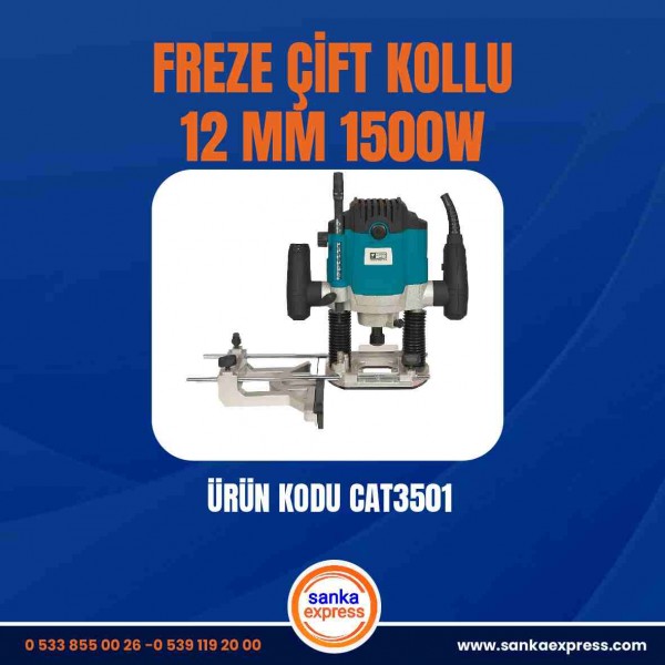 FREZE ÇİFT KOLLU 12 MM 1500W