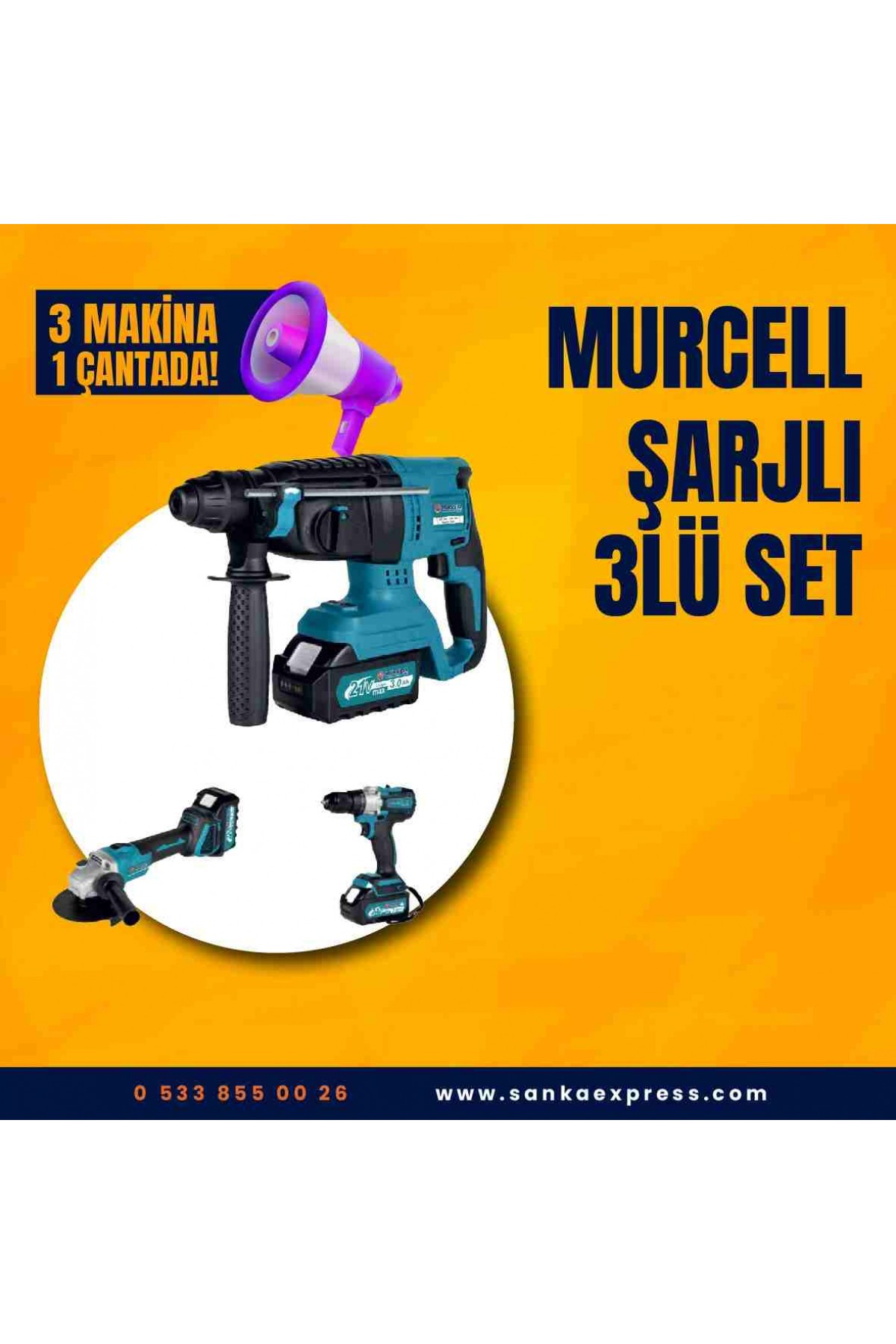 MURCELL ŞARJLI 3LÜ SET 