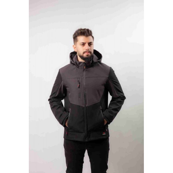 Kapşonlu Softshell Mont