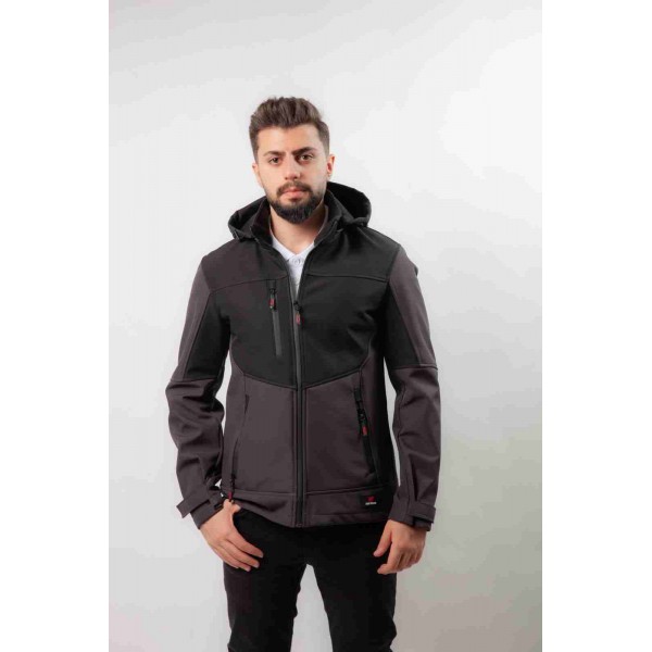 Kapşonlu Softshell Mont