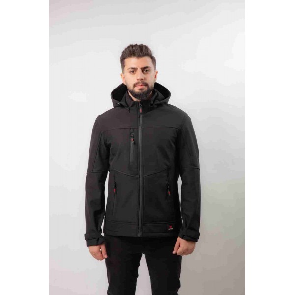 Kapşonlu Softshell Mont