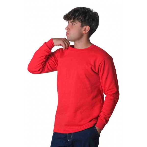 Sıfır Yaka İki İplik Sweatshirt