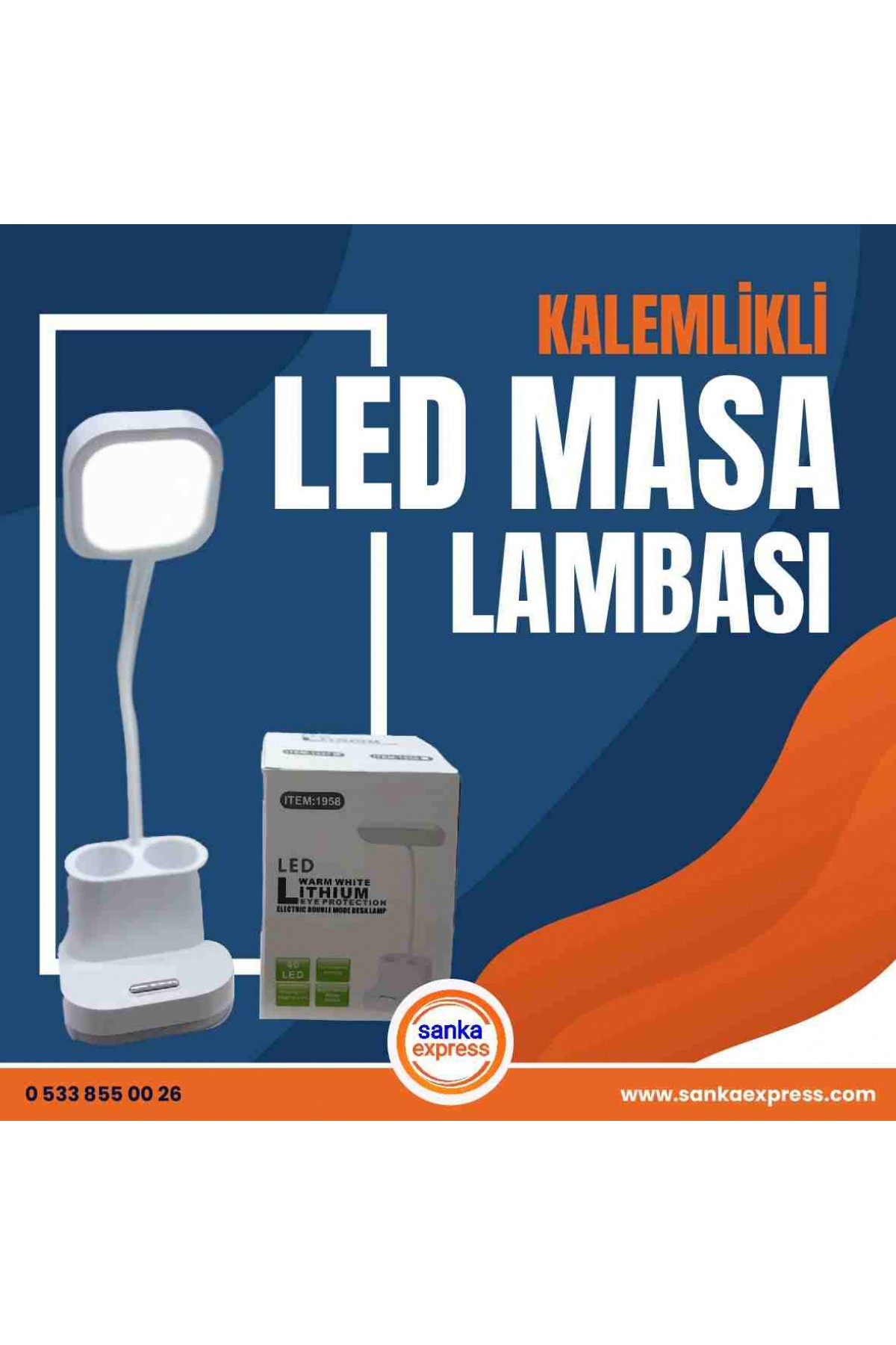 KALEMLİKLİ LED MASA LAMBASI