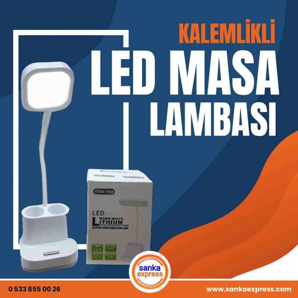 KALEMLİKLİ LED MASA LAMBASI