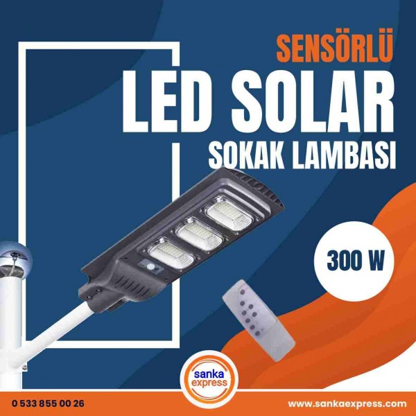 SENSÖRLÜ LED SOLAR SOKAK LAMBASI